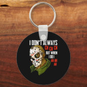 I Dont Always Ch Ch Ch Lazy Halloween Costume Horr Schlüsselanhänger (Vorderseite)
