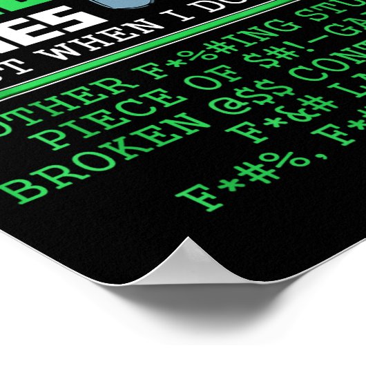 I Don't Always Die When Playing Video Games Contro Poster (Ecke)