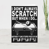 I Don't Always Scratch But When I Do Srts Game Bil Karte (Vorderseite)