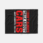 I Don't Always Talk About - Funny Car Lover  Fleecedecke (Vorderseite (Horizontal))