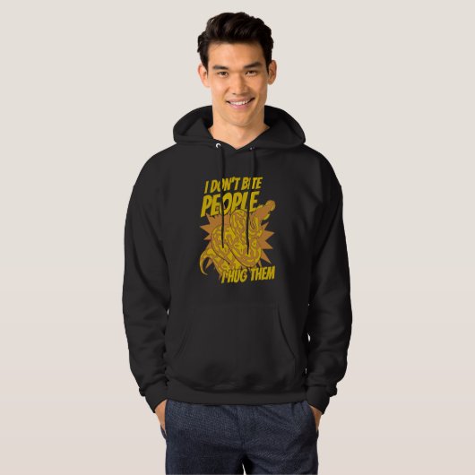 I Don't Bite People I Hug Them Pythonidae Banana B Hoodie (Vorne ganz)