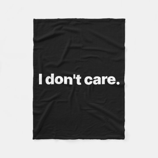 I Don't Care Long Sleeve  Fleecedecke (Vorderseite)