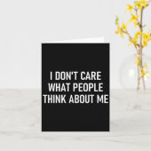 I Don't Care What People Think About Me, Funny, Sa Karte (Gelbe Blume)
