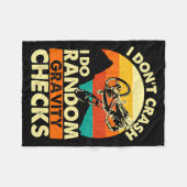 I Dont Crash I Do Random Gravity Checks Mountain  Fleecedecke (Vorderseite (Horizontal))