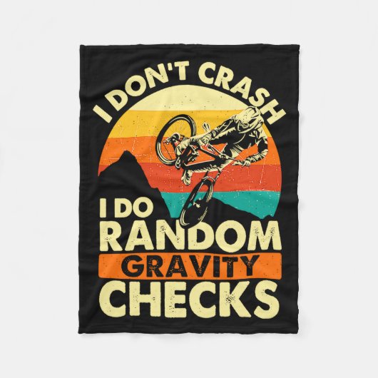 I Dont Crash I Do Random Gravity Checks Mountain  Fleecedecke (Vorderseite)