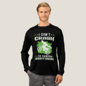 I Don't Crash I Do Random Gravity Checks Retro  Tri-Blend Shirt (Volle Vorderseite)