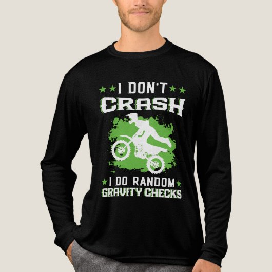 I Don't Crash I Do Random Gravity Checks Retro Tri-Blend Shirt (Vorderseite)