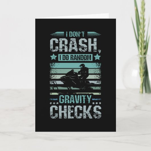 I Dont Crash Snowmobile Karte (Vorderseite)