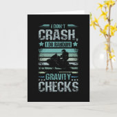 I Dont Crash Snowmobile Karte (Gelbe Blume)