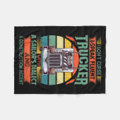 I Dont Curse I Speak Fluent Trucker With A Sailor  Fleecedecke (Vorderseite (Horizontal))