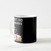 I Don't Do Mornings Funny Dog Sleeng Kaffeetasse (Vorderseite Links)