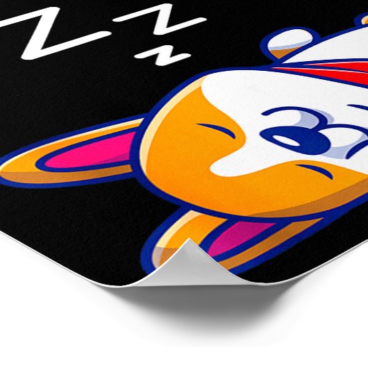 I Don't Do Mornings Funny Dog Sleeng Poster (Ecke)