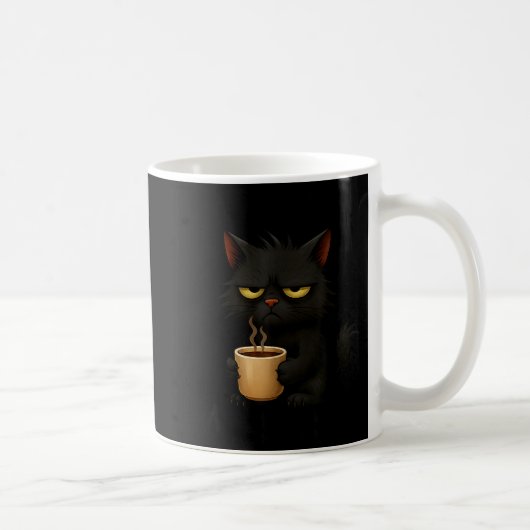 I Don't Do Mornings Funny Quote Black Cat Lover Gi Kaffeetasse (Rechts)