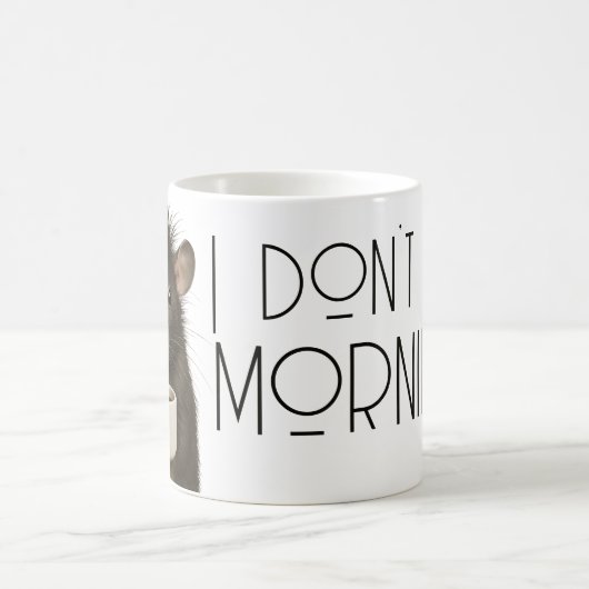 I don't do mornings funny rat caffeine kaffeetasse (Mittel)