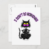 "I Don't Do Mornings" Postkarte (Vorne/Hinten)