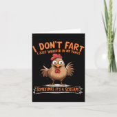 I Don't Fart I Whisper In My Pants - Funny Chicken Karte (Vorderseite)