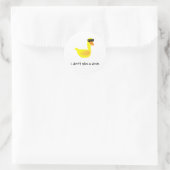 I don't give a Duck Humor Runder Aufkleber (Tasche)