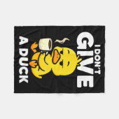 I Don't Give A Duck Lover Funny Duck Owner Rude I Fleecedecke (Vorderseite (Horizontal))