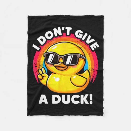 I Don't Give A Duck Lover Funny Duck Owner Rude I Fleecedecke (Vorderseite)