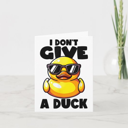 I Don't Give A Duck Lover Funny Duck Owner Rude I Karte (Vorderseite)