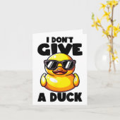I Don't Give A Duck Lover Funny Duck Owner Rude I Karte (Gelbe Blume)