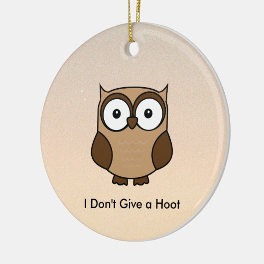 I Don't Give a Hoot Owl Custom Keramik Ornament (Links)