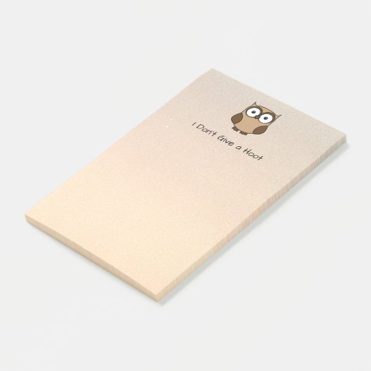 I Don't Give a Hoot Owl Custom Post-it Klebezettel (angewinkelt)