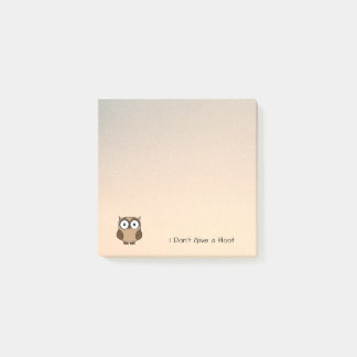 I Don't Give a Hoot Owl Custom Post-it Klebezettel