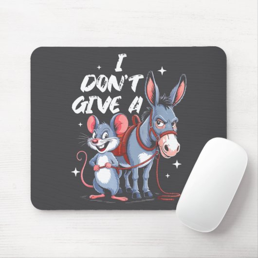 I Don't Give A Rats Mouse & Funny Mousepad (Mit Mouse)