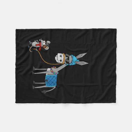 I Don't Give A Rats S Azz Mouse Funny Animal  Fleecedecke (Vorderseite (Horizontal))