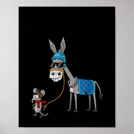I Don't Give A Rats S Azz Mouse Funny Animal  Poster (Vorne)