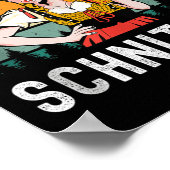 I Dont Give a Schnitzel Beer Wurst Funny German Ta Poster (Ecke)