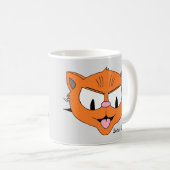 "I Don't Give a Sip" Contemptuous Cartoon Cat Kaffeetasse (VorderseiteRechts)
