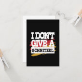 I Dont Give Schnitzel Oktoberfest Karte (Vorderseite/Rückseite Beispiel)