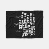 I Dont Go To Haunted Houses I Can Make My Mama Mad Fleecedecke (Vorderseite (Horizontal))