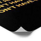 I Don't Have Ocd  Poster (Ecke)