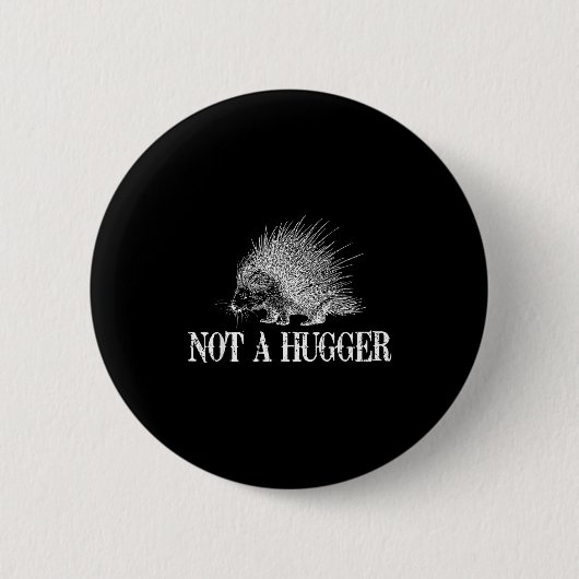 I Don't Hug Apparel Funny Introvert Rcune Tee - Un Button (Vorderseite)