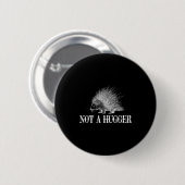 I Don't Hug Apparel Funny Introvert Rcune Tee - Un Button (Vorne & Hinten)