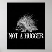 I Don't Hug Apparel Funny Introvert Rcune Tee - Un Poster (Vorne)