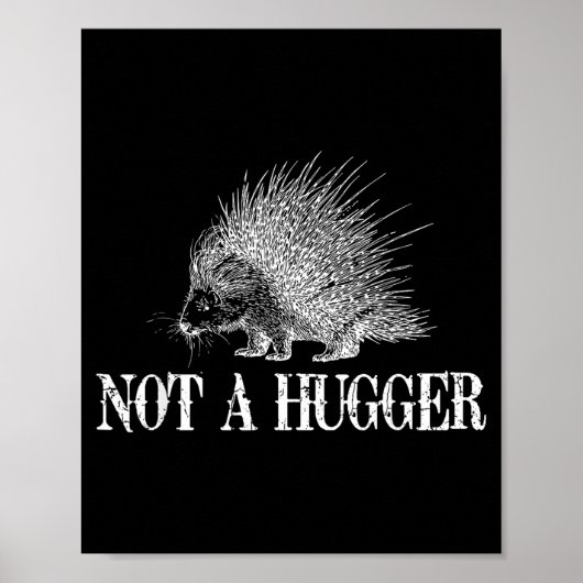 I Don't Hug Apparel Funny Introvert Rcune Tee - Un Poster (Vorne)
