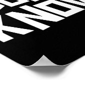 I Don't Know Funny Sarcastic Saying Long Sleeve  Poster (Ecke)