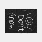 I Dont Know Hand Drawn Shrug Funny  Fleecedecke (Vorderseite (Horizontal))