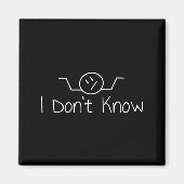 I Don't Know Hand Drawn Shrug Funny Men Women Long Magnet (Vorne)