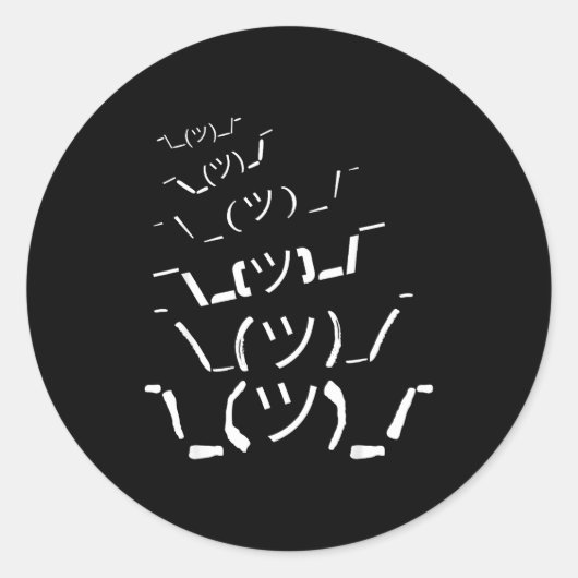 I Don't Know Idk  Runder Aufkleber (Vorderseite)