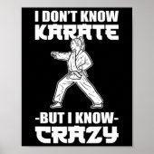 I Dont Know Karate But I Know Crazy Karate Fighter Poster (Vorne)