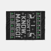 I Don't Know, Margo! Ugly Sweater Christmas Meme  Fleecedecke (Vorderseite (Horizontal))