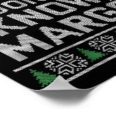 I Don't Know, Margo! Ugly Sweater Christmas Meme  Poster (Ecke)