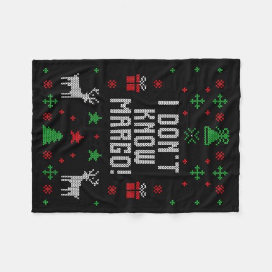 I Don't Know-margo Ugly Sweater Funny Christmas Fo Fleecedecke (Vorderseite (Horizontal))