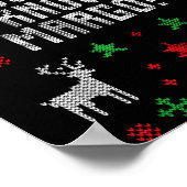 I Don't Know-margo Ugly Sweater Funny Christmas Fo Poster (Ecke)