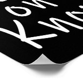 I Don't Know  Poster (Ecke)